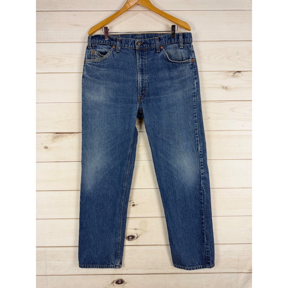 VTG Levis 505 Orange Tab Jeans Mens 38x30 Medium Wash Made in USA 80s